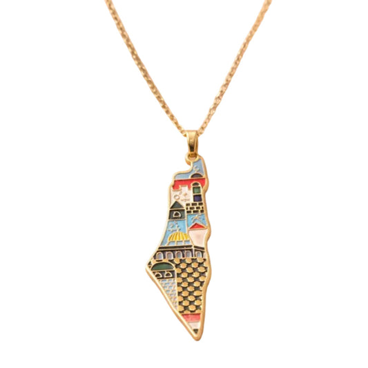 Necklace of Palestine with Cultural Icons
